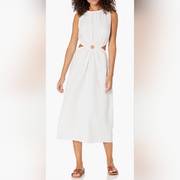 The Drop Dresses & Skirts - The Drop Women's Sade Linen Cut Out Midi #720, 721